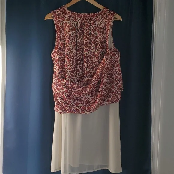 Lucky Brand, Floral Print With Drawstring Waist Dress, Size L, - Picture 7 of 11